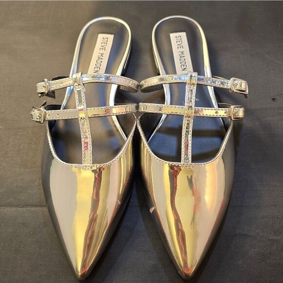 BRAND NEW STEVE MADDEN POINTED TOE DOUBLE STRAP MULES - Picture 2 of 16